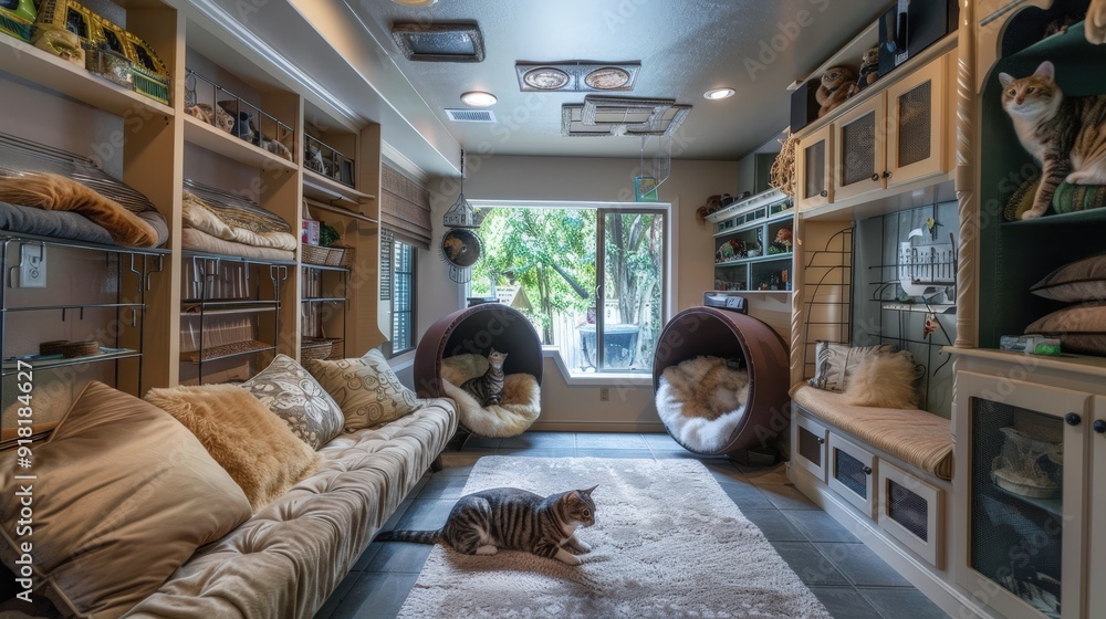 Poster pets are part of the family and need their own space. how do you accommodate your pets in your home?