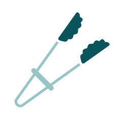 Kitchen tongs vector icon. Kitchen appliance