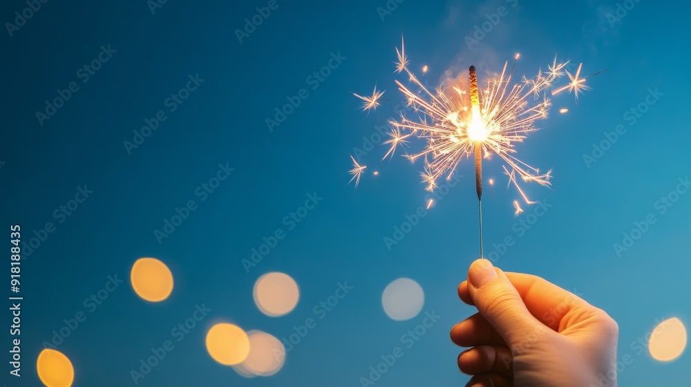Poster sparkling firecracker bursting against dark sky symbolizing colorful diwali celebrations in india wi