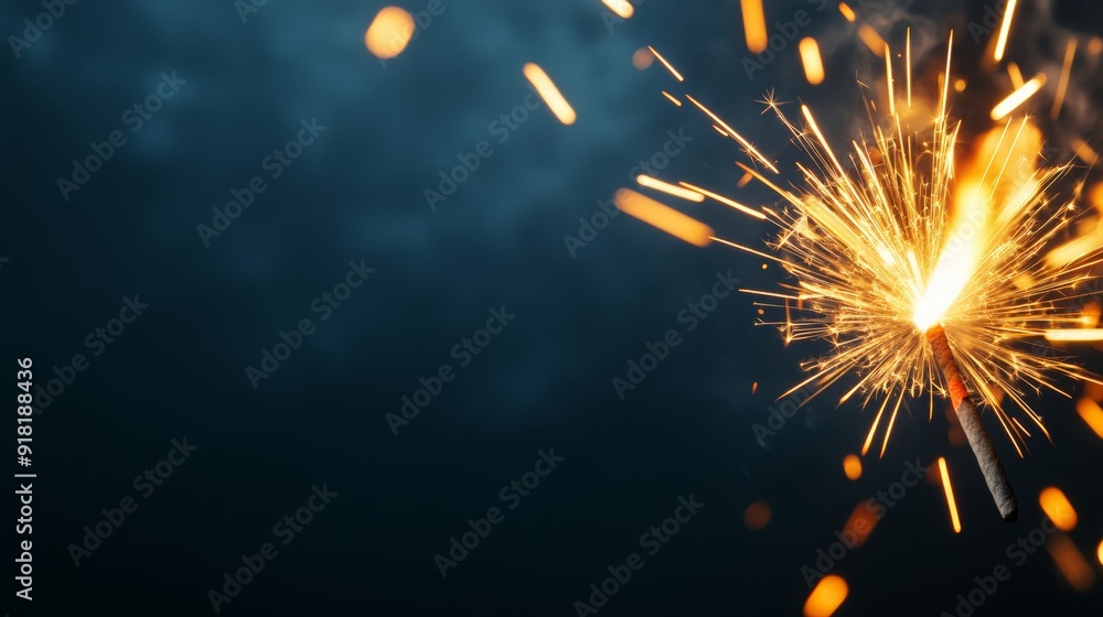 Poster sparkling firecracker bursting against dark sky symbolizing colorful diwali celebrations in india wi