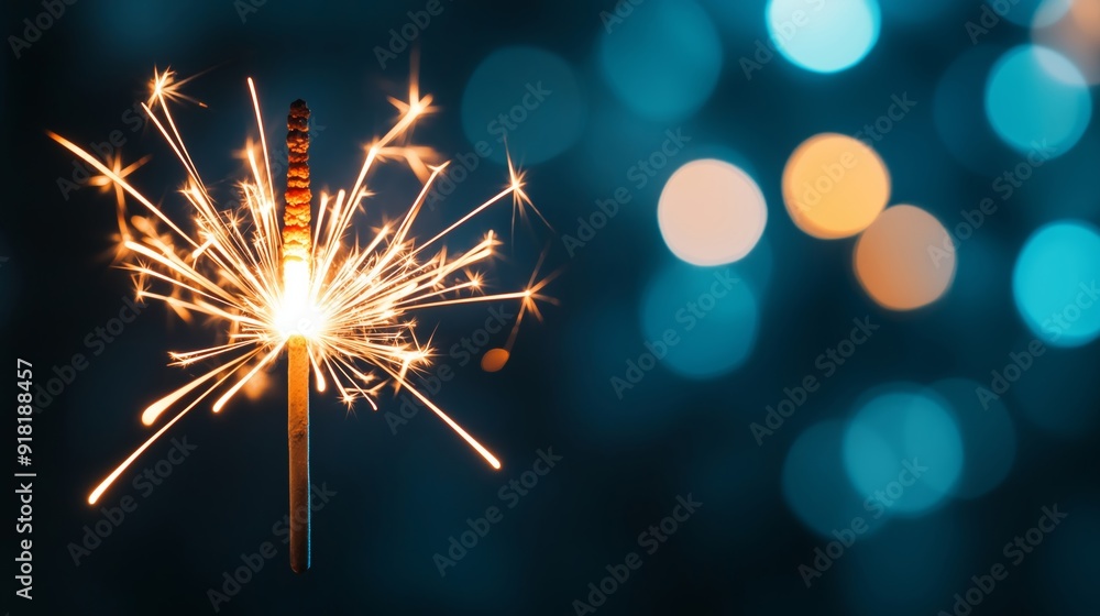 Poster sparkling firecracker bursting against dark sky symbolizing colorful diwali celebrations in india wi