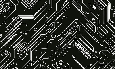 black printed circuit board background 