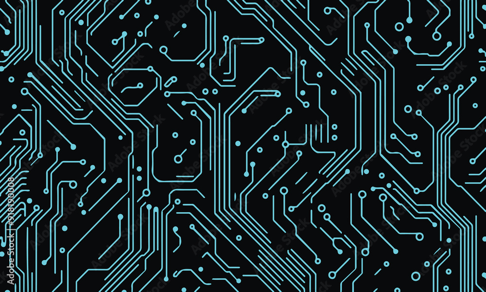 Poster electronics circuit board texture digital pattern background