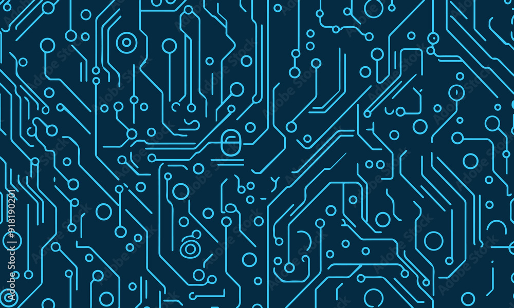 Poster digital electronic circuit board pattern background