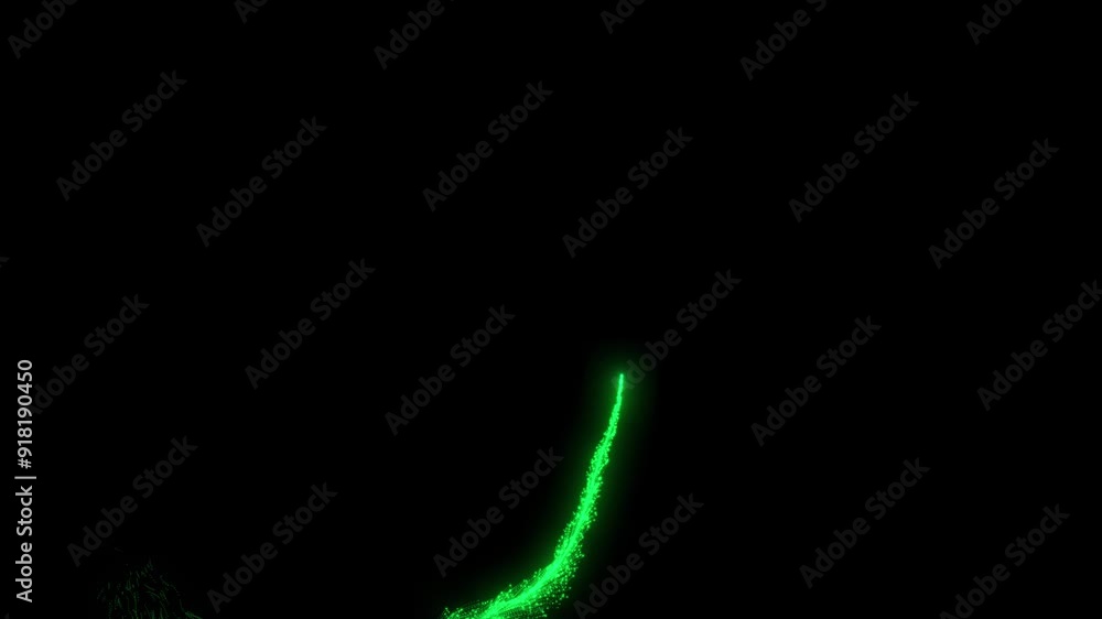 Aufkleber magical glowing green particle sparkle glitter glowing magic particle moving alpha channel backgroun