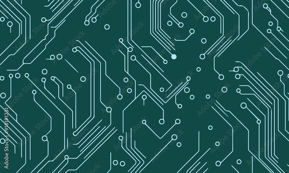 Poster electronic circuit board digital pattern background isolated vector
