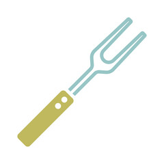 Bbq fork vector icon. Kitchen appliance