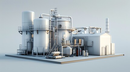 Light industrial equipment, 3D render, detailed