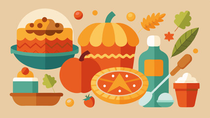 Autumn Baking: Baking fall treats like pumpkin pies or apple crisps, with ingredients and finished products displayed.
