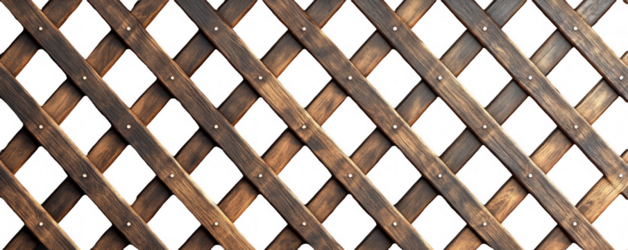 Diagonal Crisscross Lattice Fence