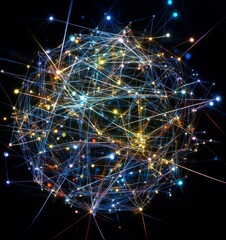 Obraz premium Evolution of the Internet into Web3 and Beyond: An Abstract Conceptual Illustration of the Future of Decentralized Online Connectivity and Technology Advancements.