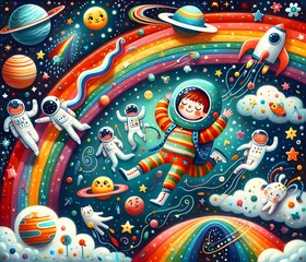 Obraz premium Aventuras Cósmicas