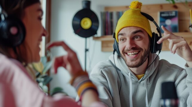 The podcast hosts chatting