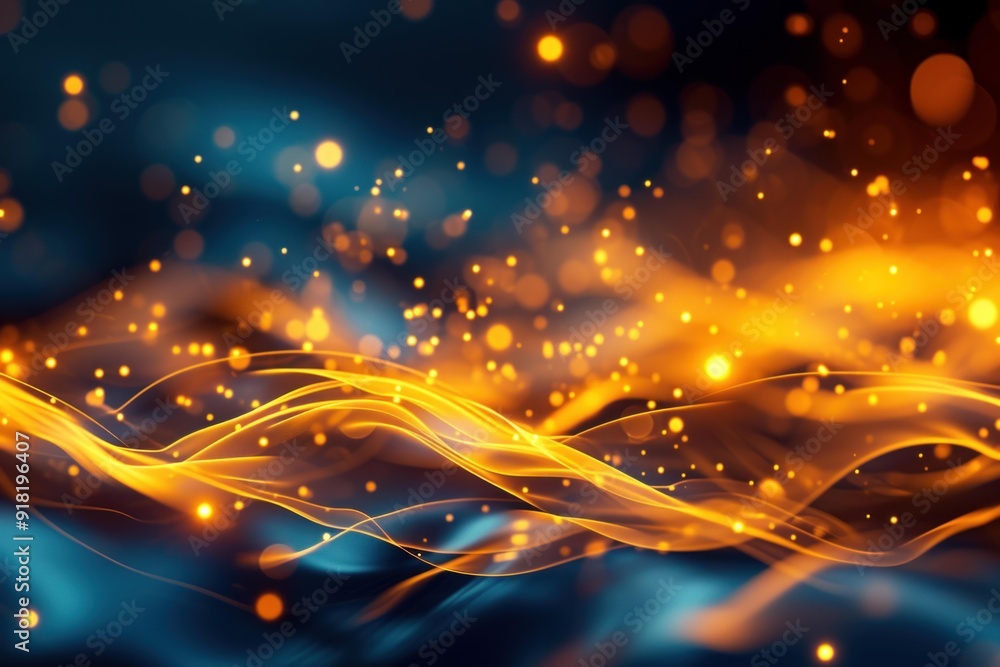 Aufkleber intricate abstract lines glowing. speed effect. generate ai