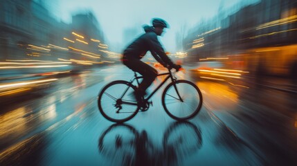 Naklejka premium people riding bicycle 