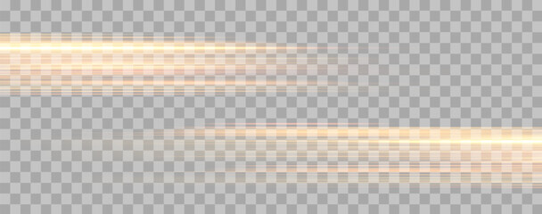Speed rays, velocity light neon flow, zoom in motion effect, orange glow speed lines, colorful light trails, stripes. Abstract background, vector illustration.