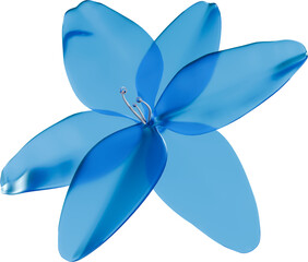 abstract blue flower