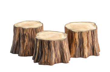 Three Tree Stumps