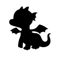 baby dragon silhouette