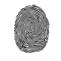 fingerprint on white