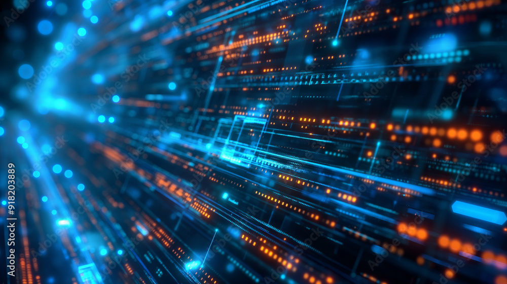 Aufkleber digital business financial transactions information data floating holograms, online banking data vis