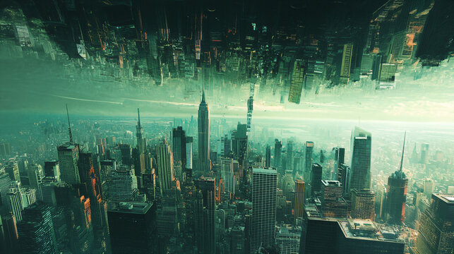 Big city is upside down
