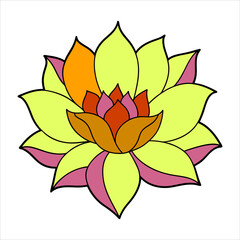 Timeless Elegance Mandala Stale Flower Vector Illustration