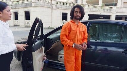 Offender Coming Out From Car