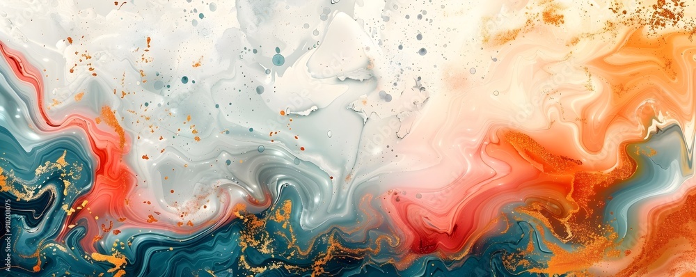 Aufkleber mesmerizing abstract marble frame with swirling colors and luxurious textures suitable for high end 