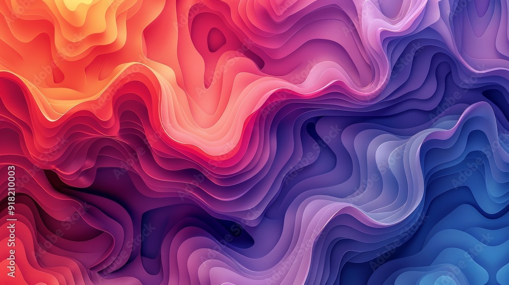 Poster abstract patterns with fluid shapes colorful artistic design suitable