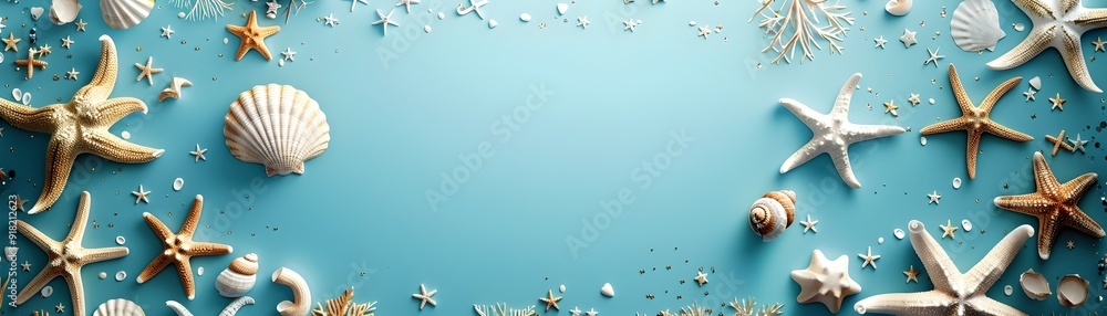 Poster nautical frame background with maritime elements ideal for ocean themes concept with copy space