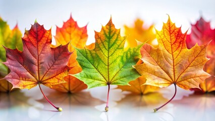 Fototapeta premium Autumn Leaves A Symphony of Color.