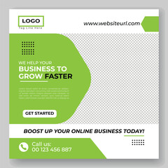 Business Grow Social Media Post Layout 