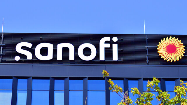 Warsaw, Poland. 31 July 2024. Wola business district in the city center with office centers and  modern buildings. Urban landscape. Company signboard Sanofi.
