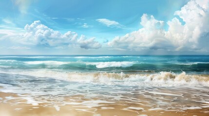 Obraz premium Artistic serene ocean summer backdrop
