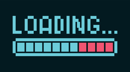 download progress in pixel retro style