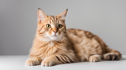 Obraz premium cat on a white