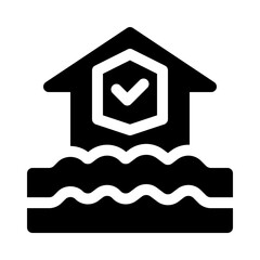 flood glyph icon