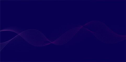 blue background with flowing wave lines. Futuristic technology concept. Vector illustration .Abstract digital particle wave. Futuristic dotted wave. Illustration suitable for textile and wallpaper
