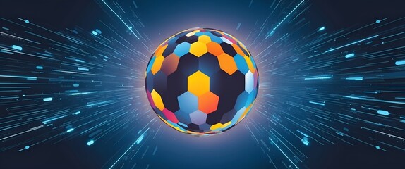 Sphere theme illustration. Digital technology background.