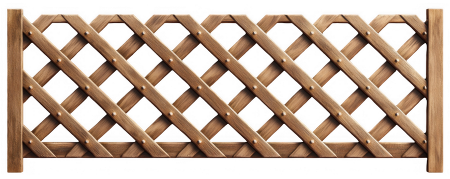 Diagonal Crisscross Lattice Fence