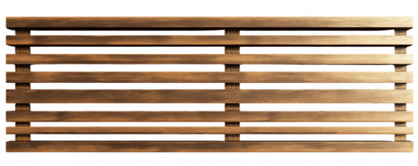 Wooden Fence with Horizontal Slats