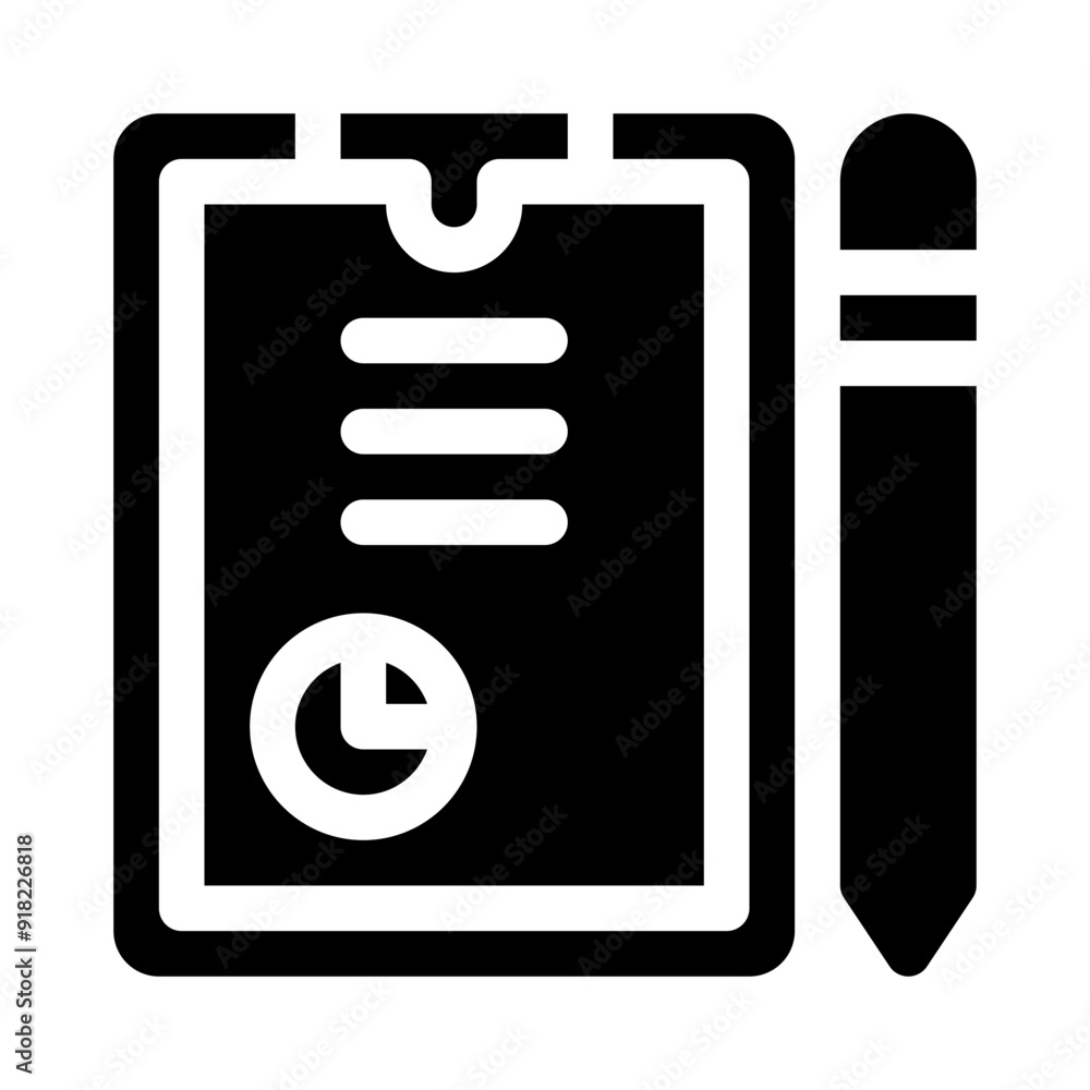 Poster data glyph icon