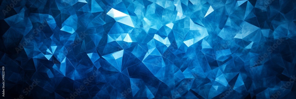 Poster abstract blue crystal background for website and design - a mesmerizing abstract background with a v