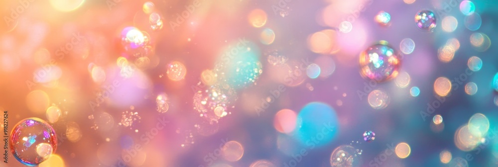 Aufkleber abstract blurred bokeh lights background - a dreamy and abstract background featuring blurred bokeh 