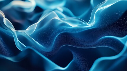 Obraz premium Abstract Blue Wave Background for Technology and Digital Design - Abstract blue wave background, representing digital flow, movement, technology, and futuristic design.