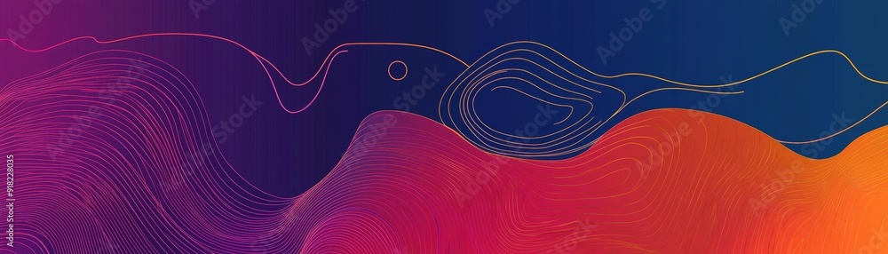 Poster abstract colorful swirls and lines background - a vibrant abstract background with flowing lines and