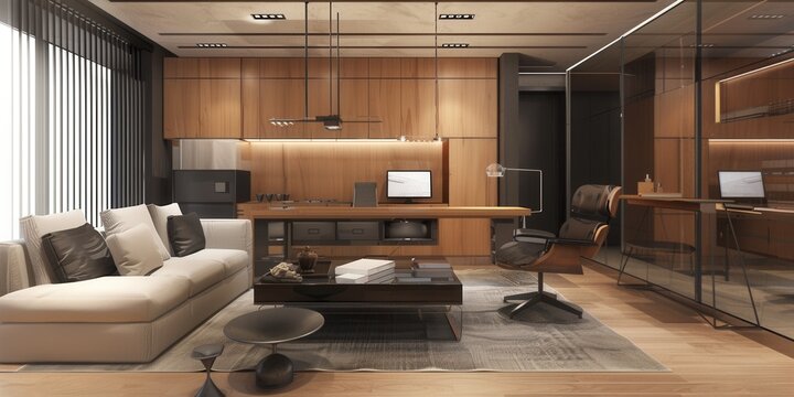 Elegant Interior Design Portfolio Template. Modern and Stylish Concept