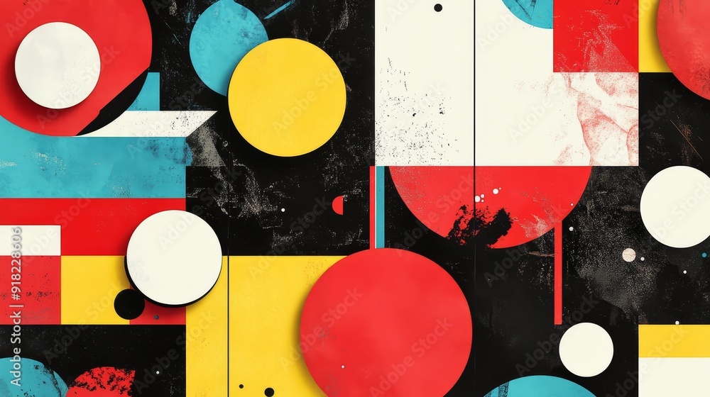 Poster abstract geometric background with bold colors and shapes - a modern abstract design featuring bold 