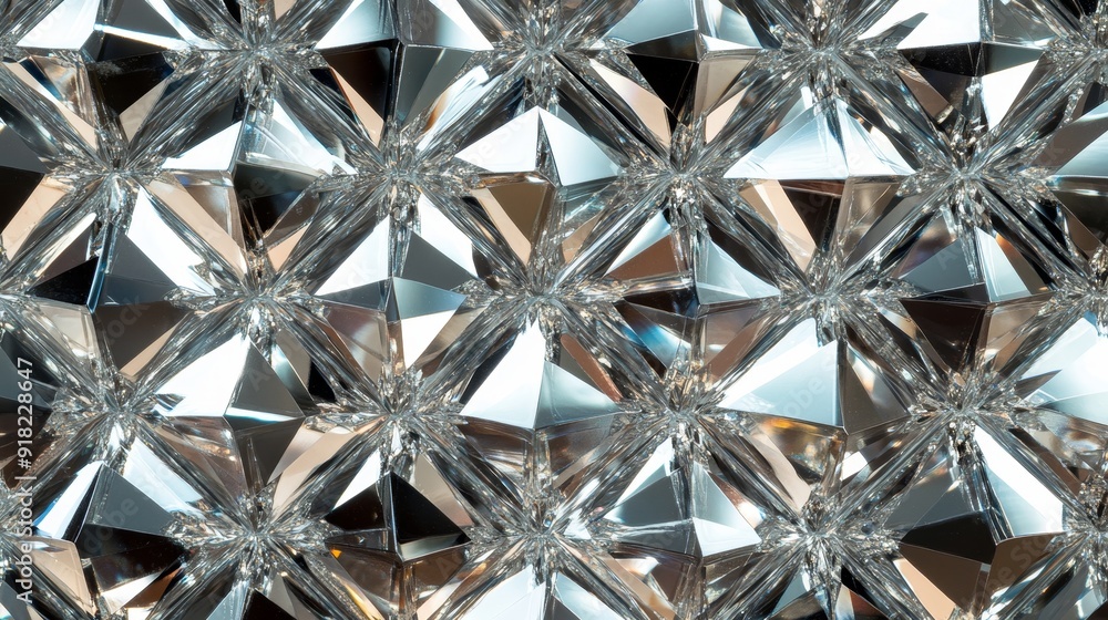 Poster abstract geometric crystal pattern - modern texture background - a close-up image of a crystal patte